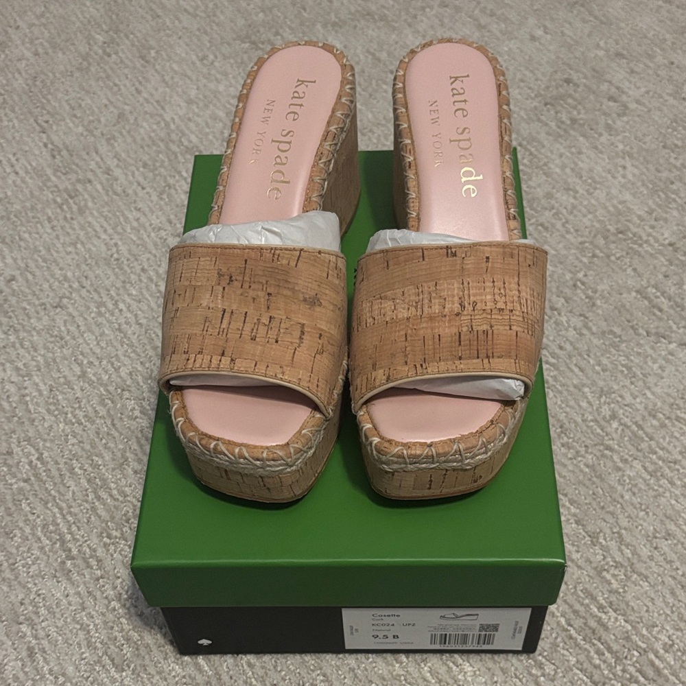 Kate Spade Cosette Cork Wedge Sandals - Picture 2 of 5